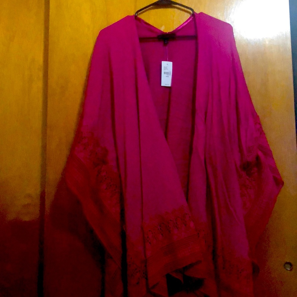 Bright pink duster